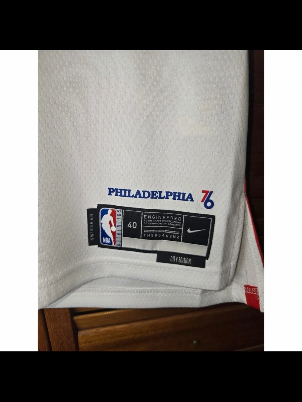 Philadelphia 76ers Nike City Edition Jersey Away Mens Small